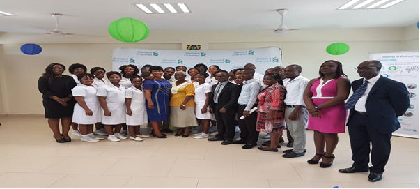 Group photo of dignitaries and students during the Launch of the project.