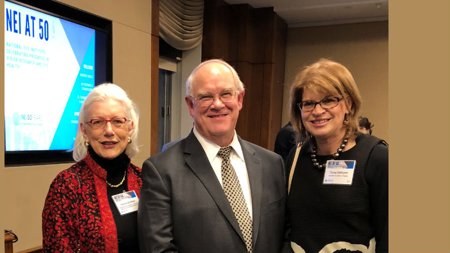 Dr. Sieving is pictured with Victoria Sheffield, President & CEO of the International Eye Foundation, and Torrey deKeyser, Chair of the Board of Directors of Prevent Blindness America, both IAPB members.