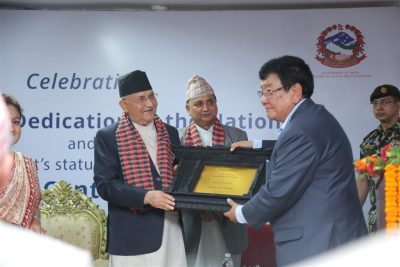 Prime Minister of Nepal, Mr KP Sharma Oli and Dr Sanduk Ruit