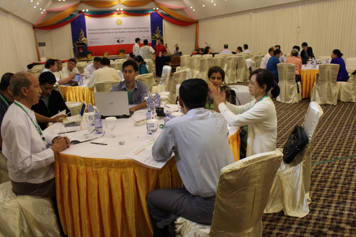 Group sessions in Myanmar workshop