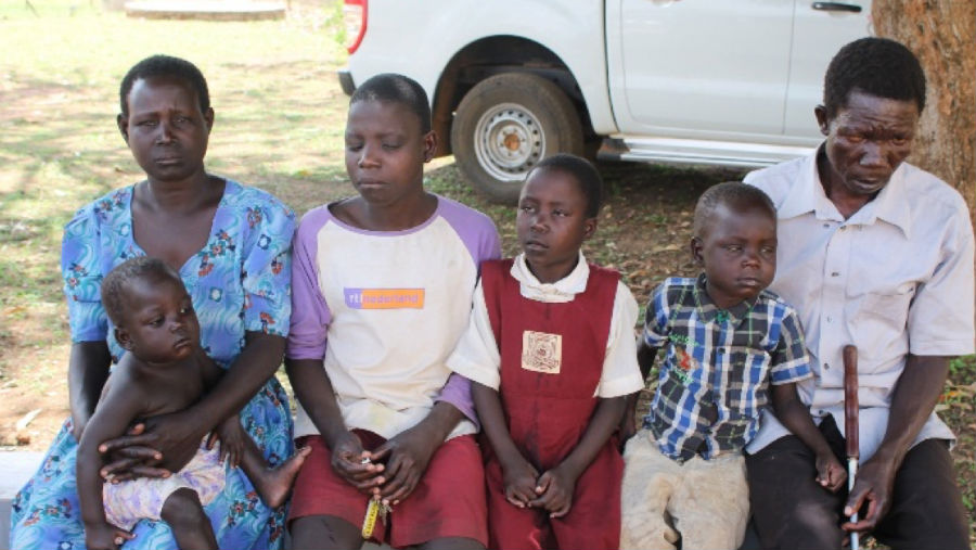 Egalu Ivan with his Family/ Story: Screening in schools for the visually impaired