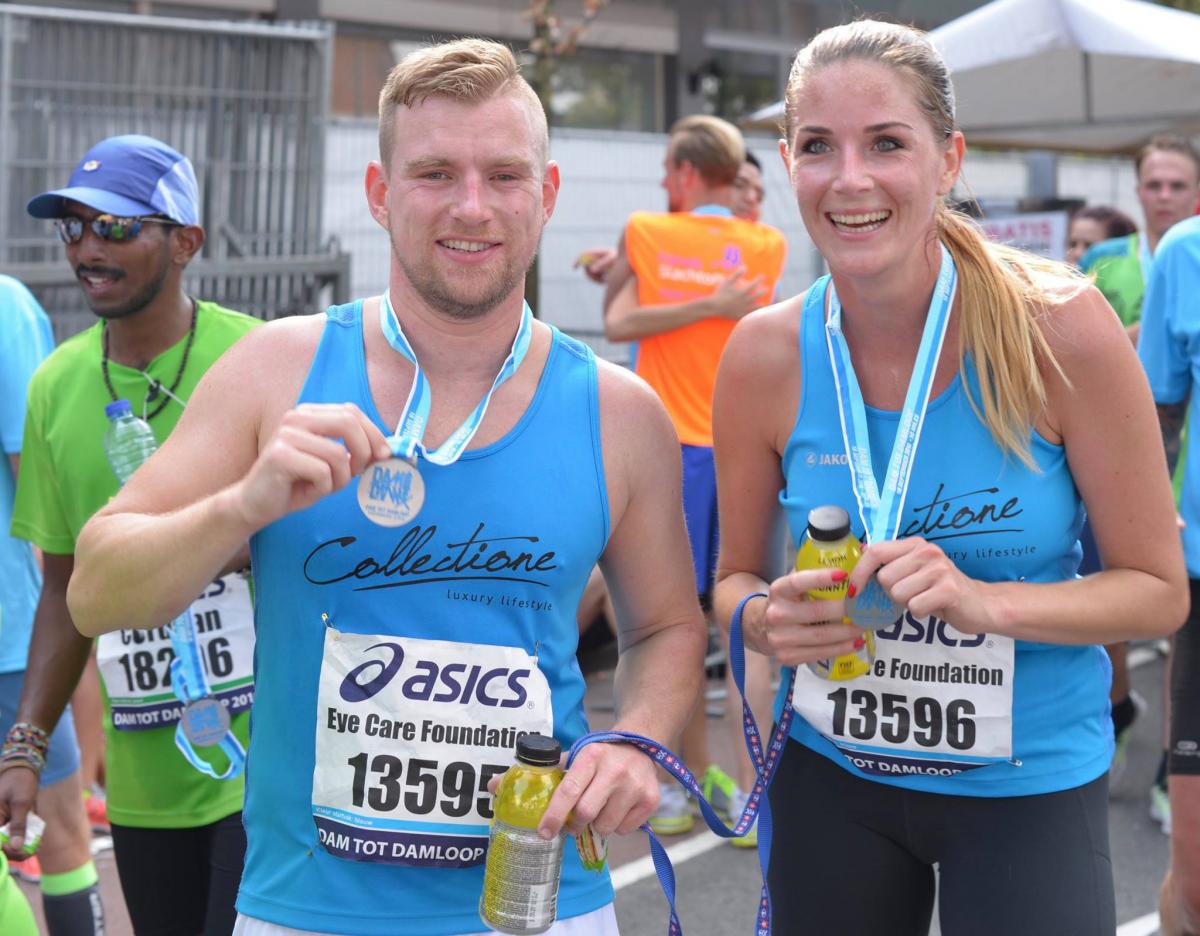 Jeffrey with his friend Thara Philippi at the run