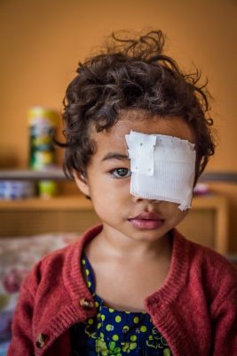 Malagasy Girl with bandage