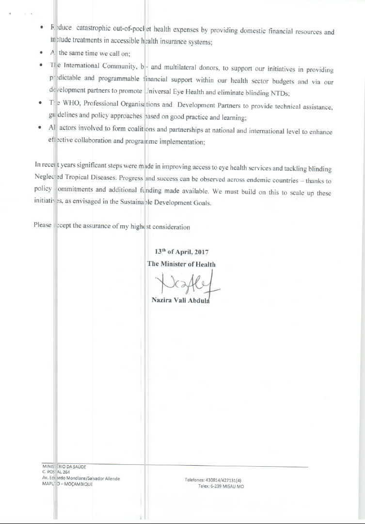 Screen-shot of Mozambique agreement