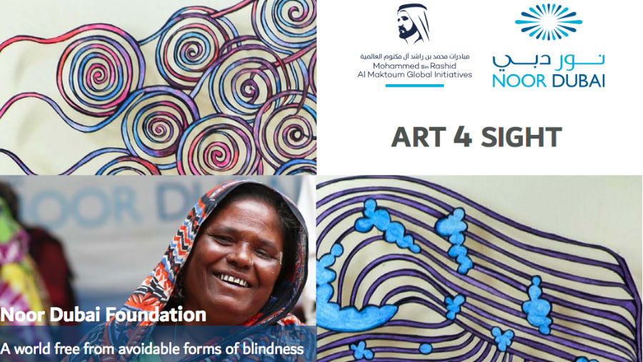 Noor Dubai Foundation holds Art 4 Sight auction /Image Art 4 Sight poster