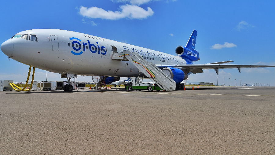 Story: Orbis Flying Eye Hospital Project Celebrates 20 Years of Eye Care in Ethiopia Image: Orbis Flying Eye Hospital/ Photo Geoff Oliver Bugbee