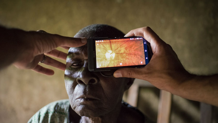 CBM to partner with Peek Vision/ Image: The Peek Retina application for mobile phone - Kenya