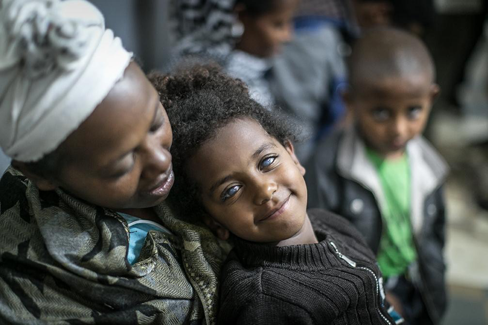 Patients at the eye bank