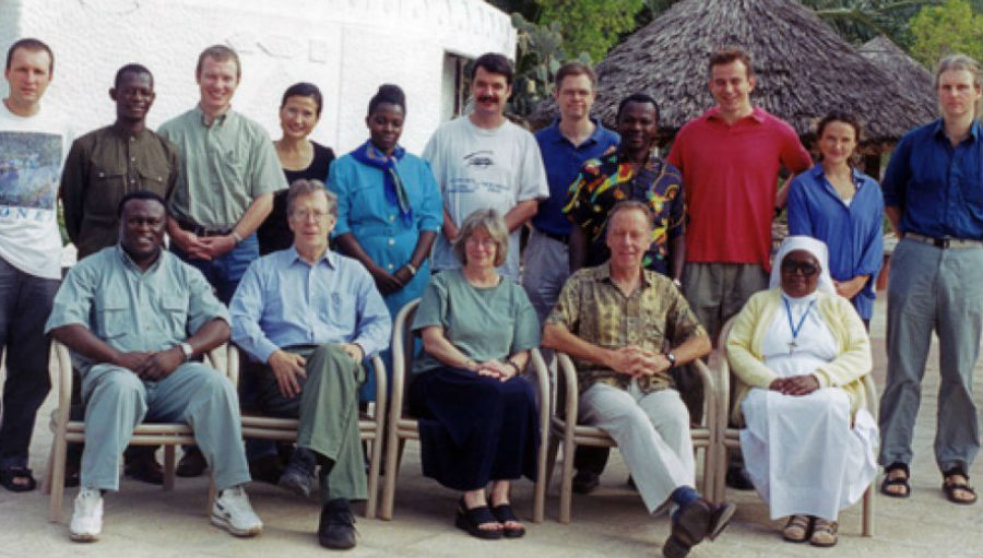 Prof David (front row, 2nd from right)/ Story: Professor David Mabey to receive Prince Mahidol Award 2019