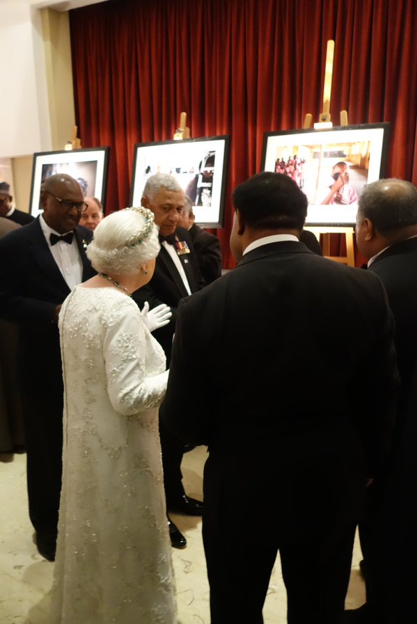 Images from “Time to See” were on show at the dinner hosted by Her Majesty Queen Elizabeth II, Head of the Commonwealth, for Commonwealth Heads of Government