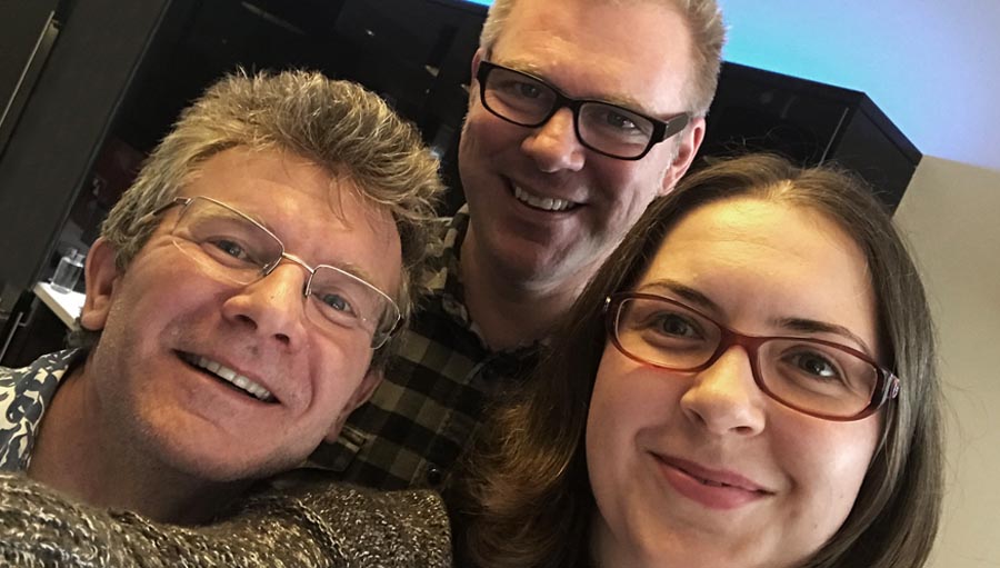 The Red Giant team: Ian Bond, Martin Sharrocks and Georgia Stefanescu