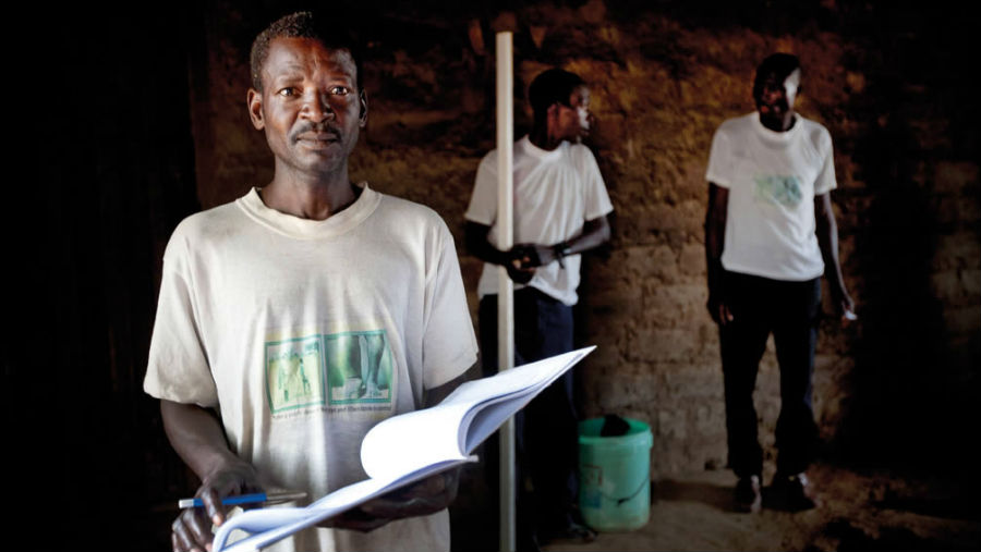 Treatment stopped for river blindness in 2 Nigerian states/A community directed distributor. NIGERIA/Sightsavers