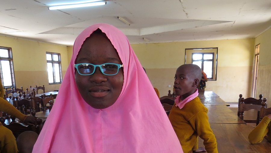 Student wearing spectacles