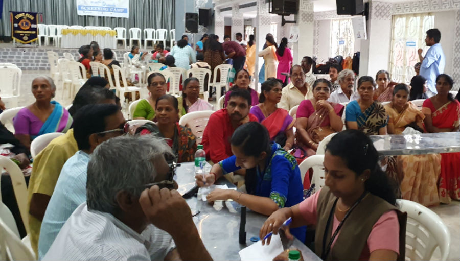 Screening camp in Kerala India/ Story: Lions Fight Diabetes