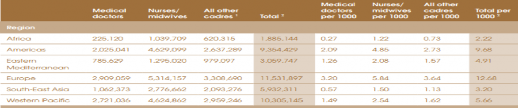 Stock of Health Workers 2013