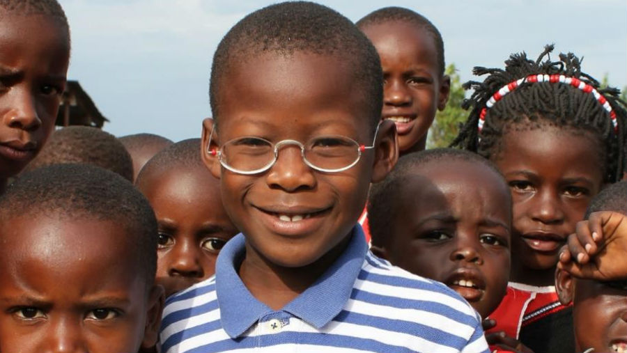 The Effectiveness of Glasses in Rural Burkina Faso/ A boy wearing OneDollarGlasses