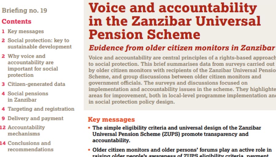 Collective Efforts: Zanzibar's Universal Pension Scheme and HelpAge Int. Zanzibar Universal Pension Scheme