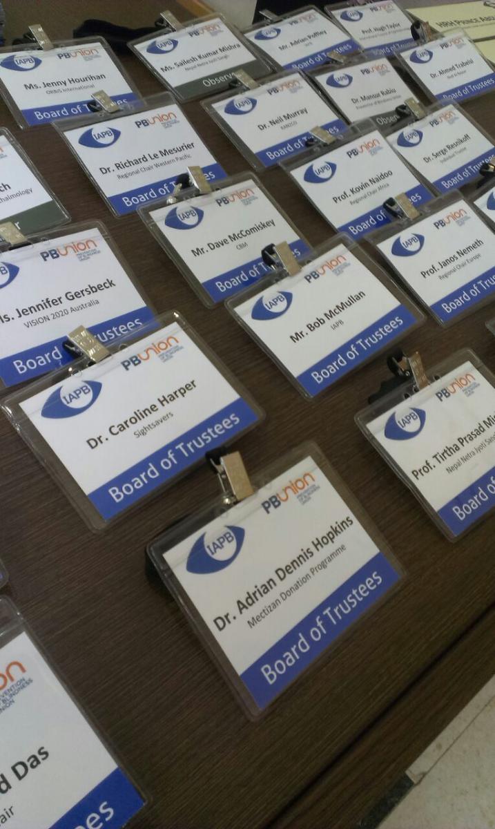 Badges, Board of Trustees meetings, Dubai 2015