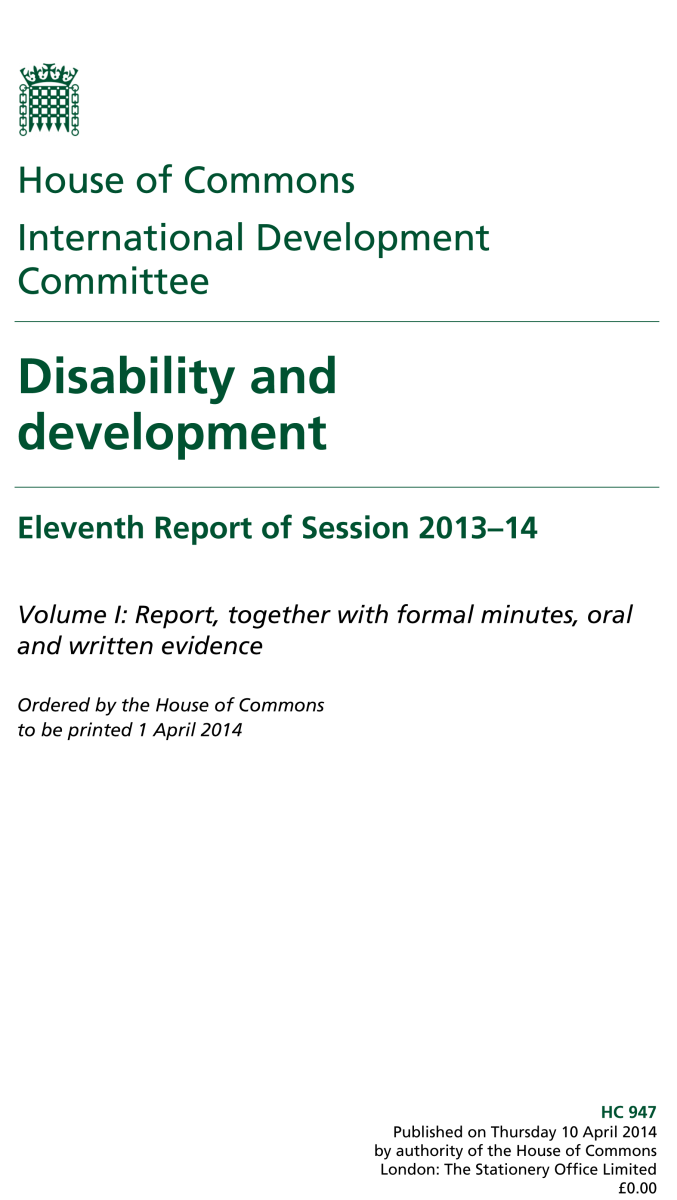 Disability & Development report, IDC