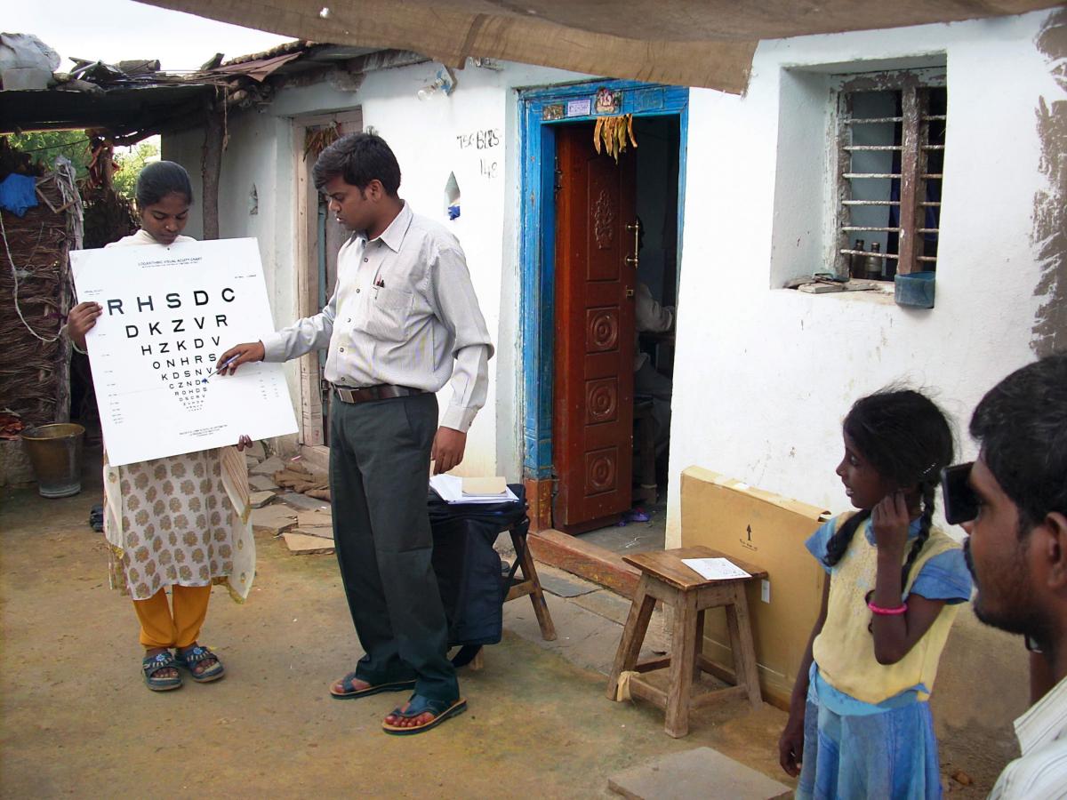 Eye screening, India. Image courtesy: LVPEI